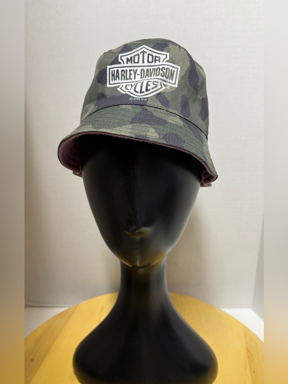 Harley-Davidson® Little Girls' H-D Reversible Toddler Bucket Hat Lavender/Camo